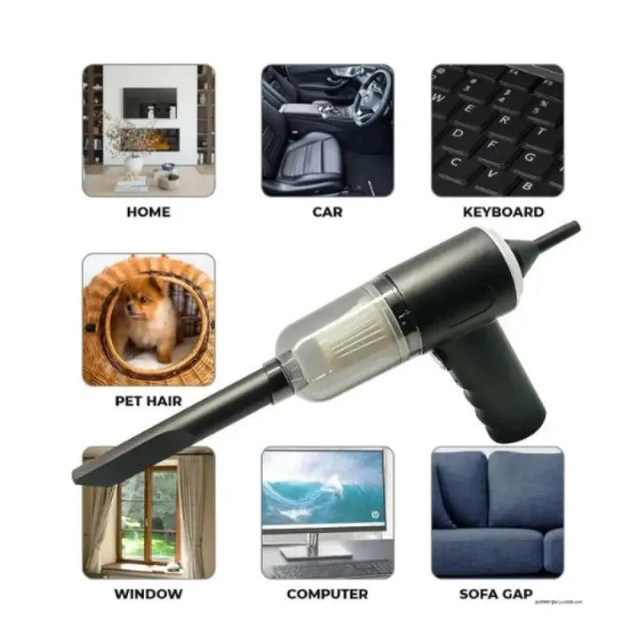 3 in 1 Portable Wireless Vacuum Cleaner for Laptop, Car & Home