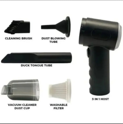 3 in 1 Portable Wireless Vacuum Cleaner for Laptop, Car & Home