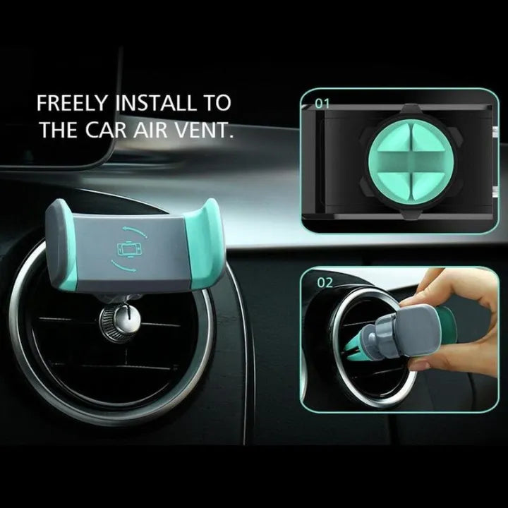 3-in-1 Car Phone Holder | Windshield, Dashboard & Air Vent