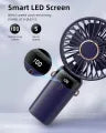 5-Speed Mini Fan | LED Display, Foldable & USB Rechargeable