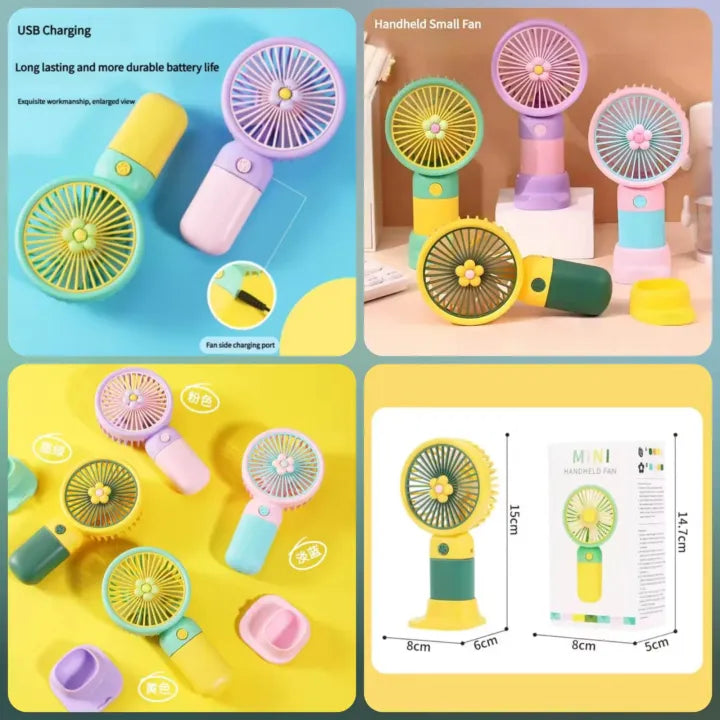 Mini Hand Fan Portable USB Rechargeable