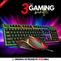 RGB Gaming Keyboard & Mouse Combo | 7-Colour Wired Set