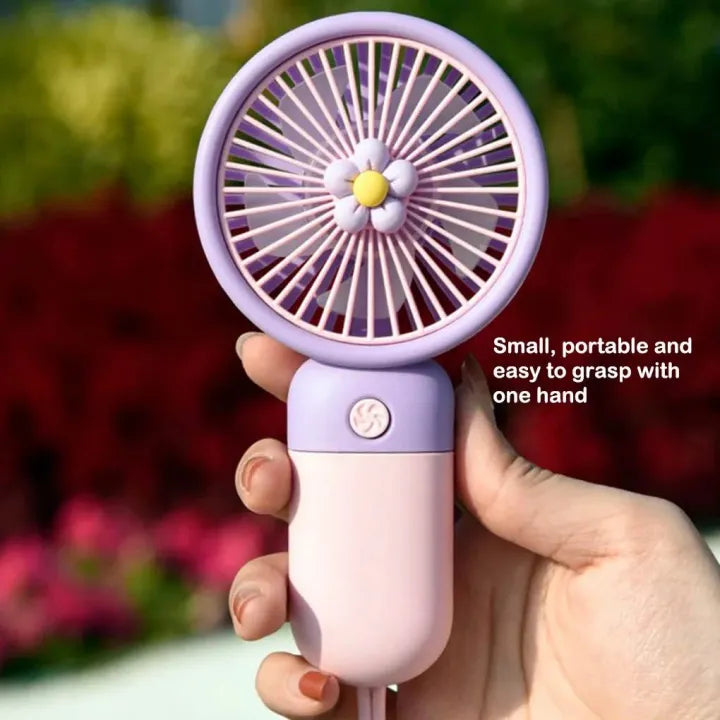 Mini Hand Fan Portable USB Rechargeable