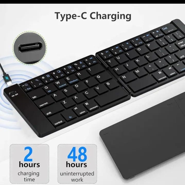 Wireless Foldable Bluetooth Keyboard