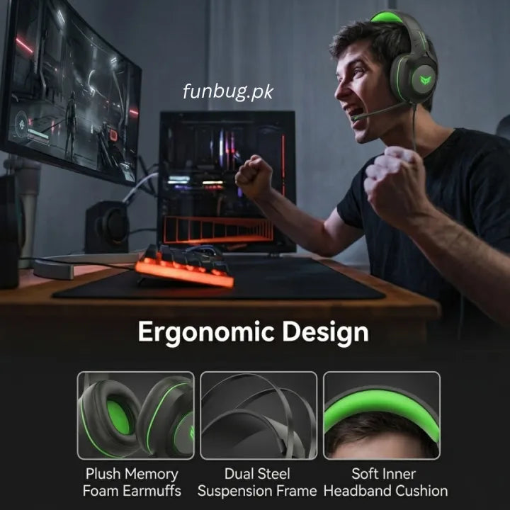 Professional Gaming Headset 7.1 Surround Sound with Noise-Cancelling Mic