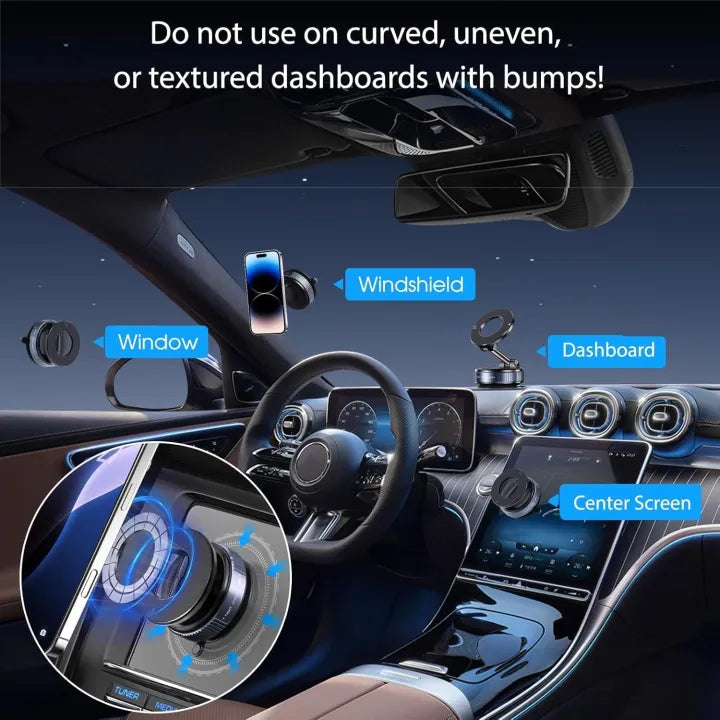 Magnetic Vacuum Suction Cup Mobile Phone Holder