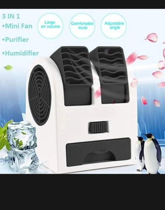 3-in-1 Mini Air Cooler | Fan, Humidifier & Purifier