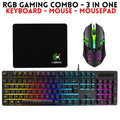 RGB Gaming Keyboard & Mouse Combo | 7-Colour Wired Set