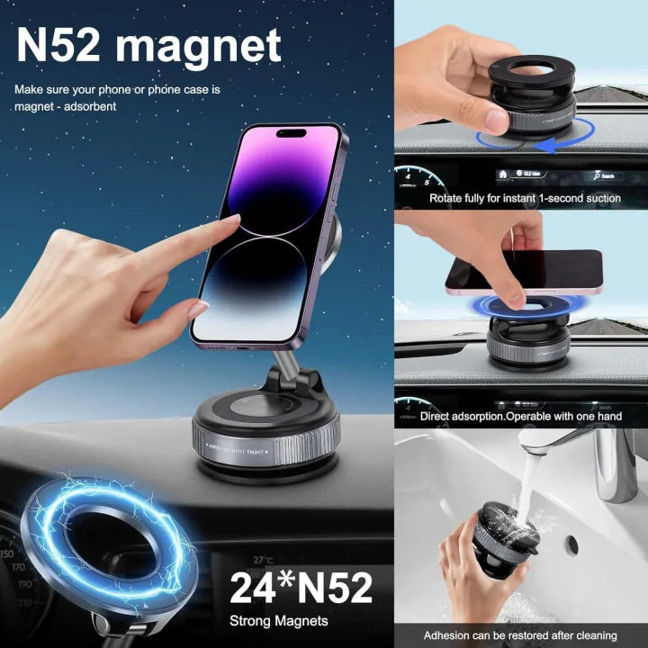 Magnetic Vacuum Suction Cup Mobile Phone Holder