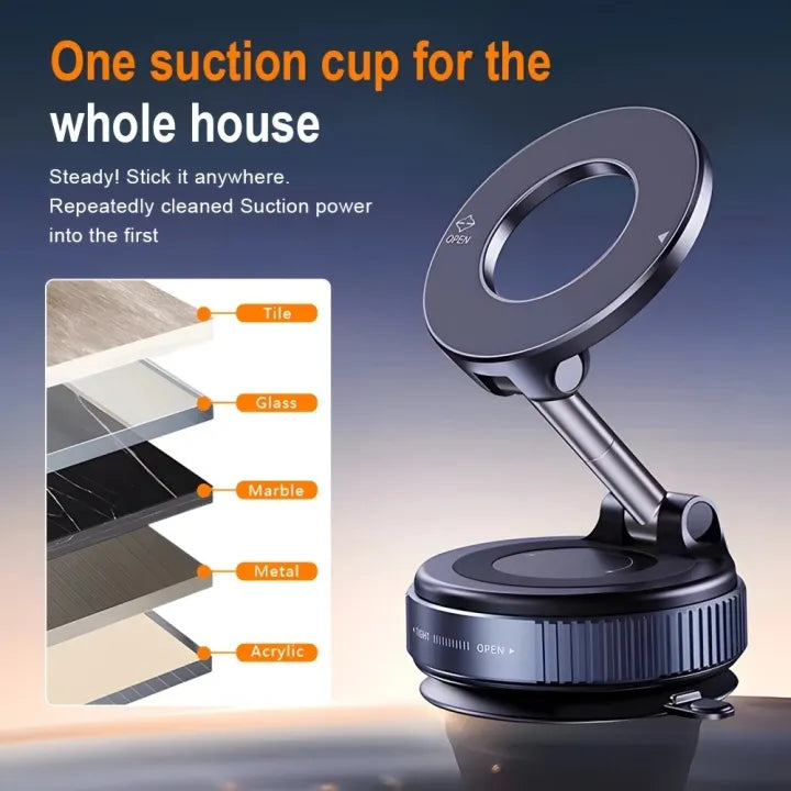 Magnetic Vacuum Suction Cup Mobile Phone Holder