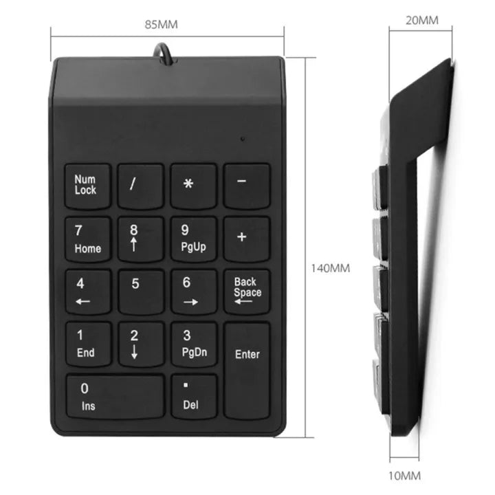 USB Mini Numeric Keypad | Plug & Play for Laptop & PC