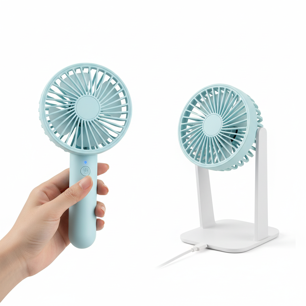 Mini Portable USB Rechargeable Hand Fan - Product Shot